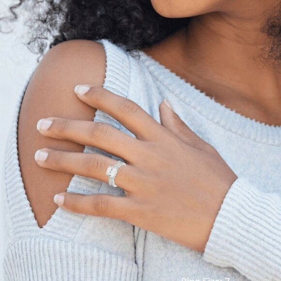 White Cubic Zirconia Rhodium Over Sterling Silver Ring 4.25ctw Size 8 - Picture 7 of 8